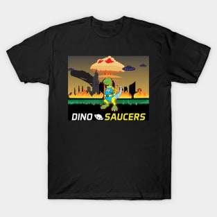 Dinosaur with Flying Saucers T-Shirt